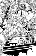 Mask #1 Cover F Tom Reilly Energon Universe Third Anniversary Black & White Connecting Variant