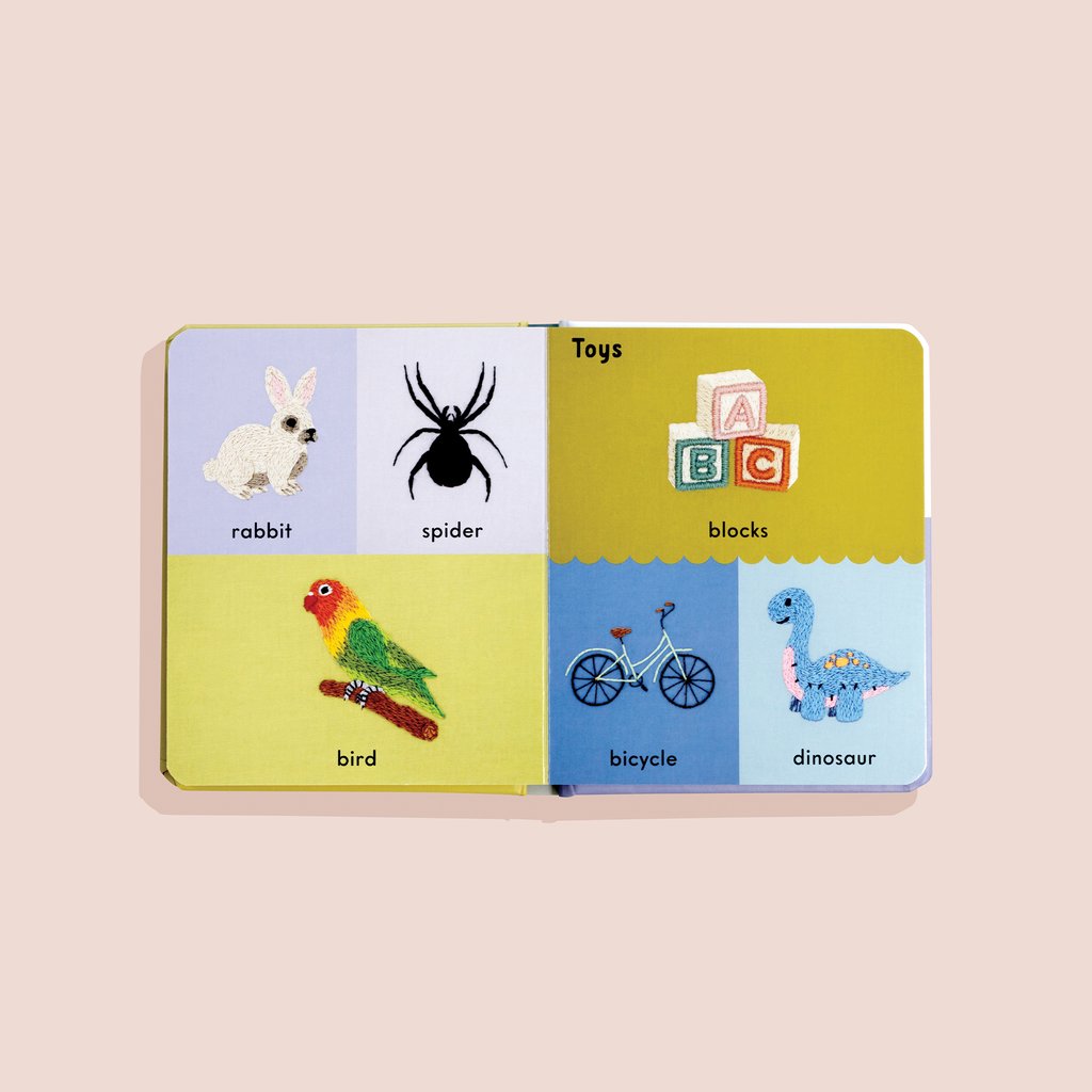 First Words with Cute Embroidered Friends