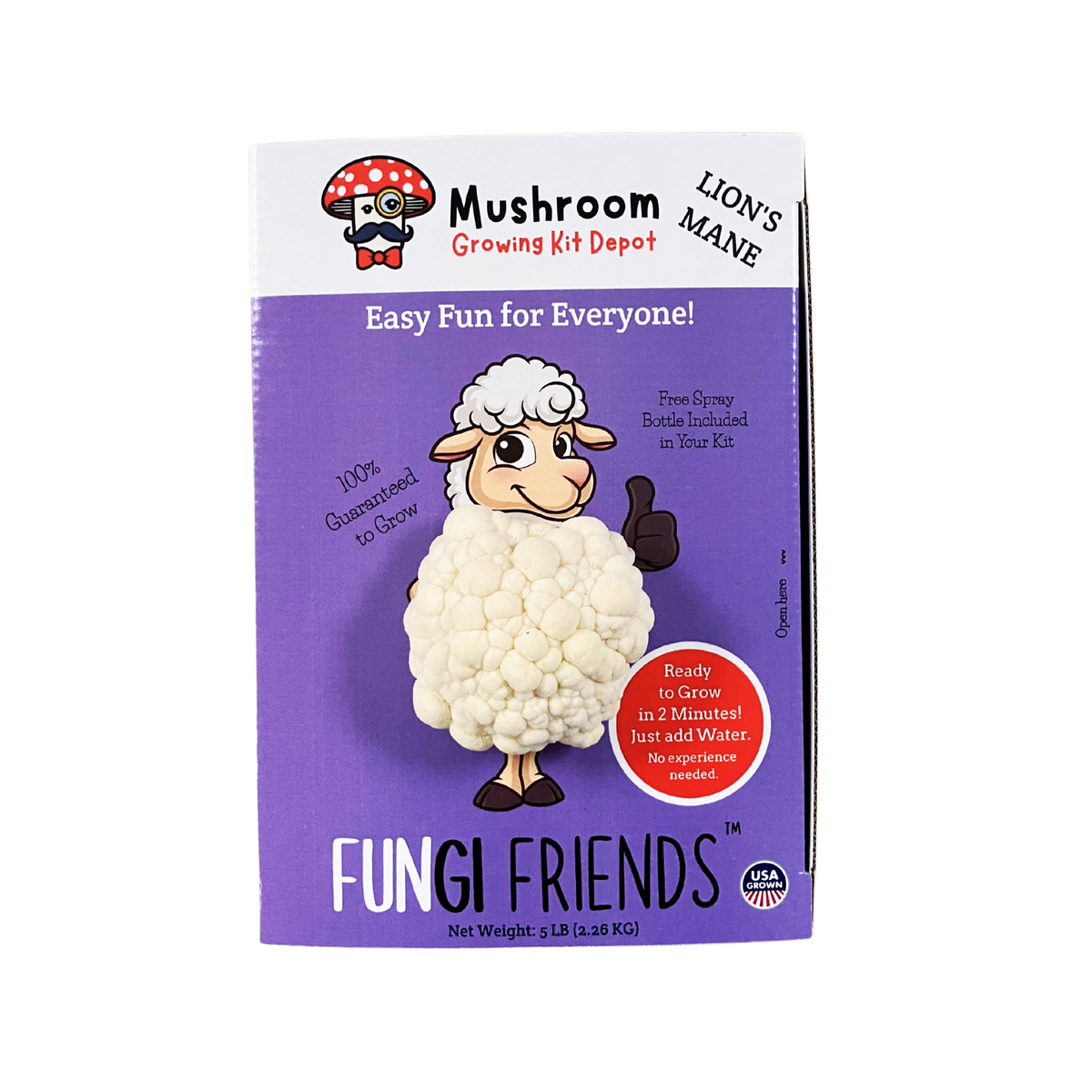 Lil Musheep - Lion's Mane Mushroom Grow Kit - 5 LBS (with box)