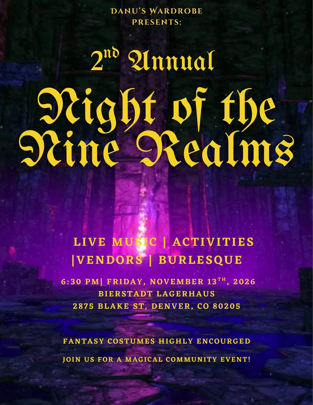Night of the Nine Realms 2nd Annual Fantasy Community Ball