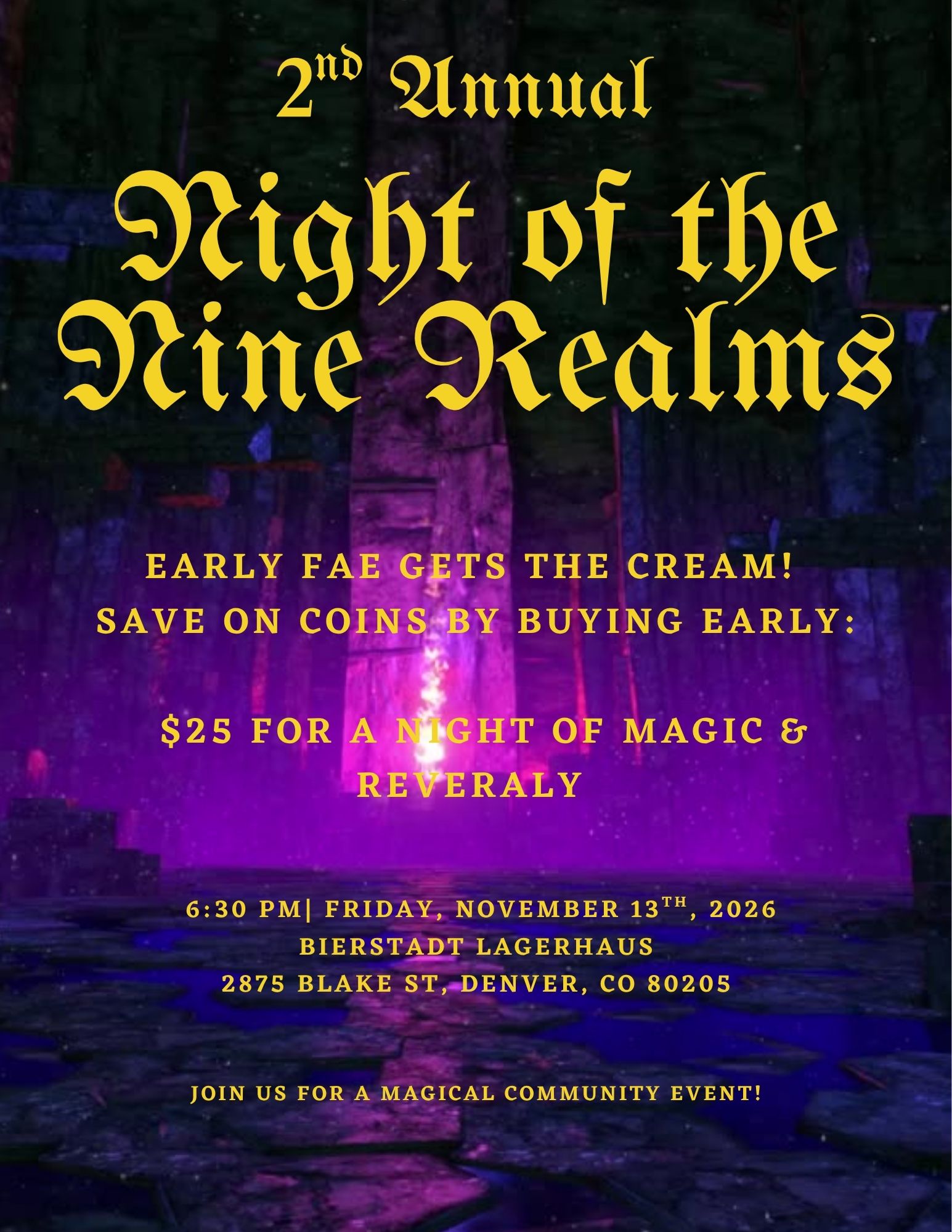 Night of the Nine Realms 2nd Annual Fantasy Community Ball