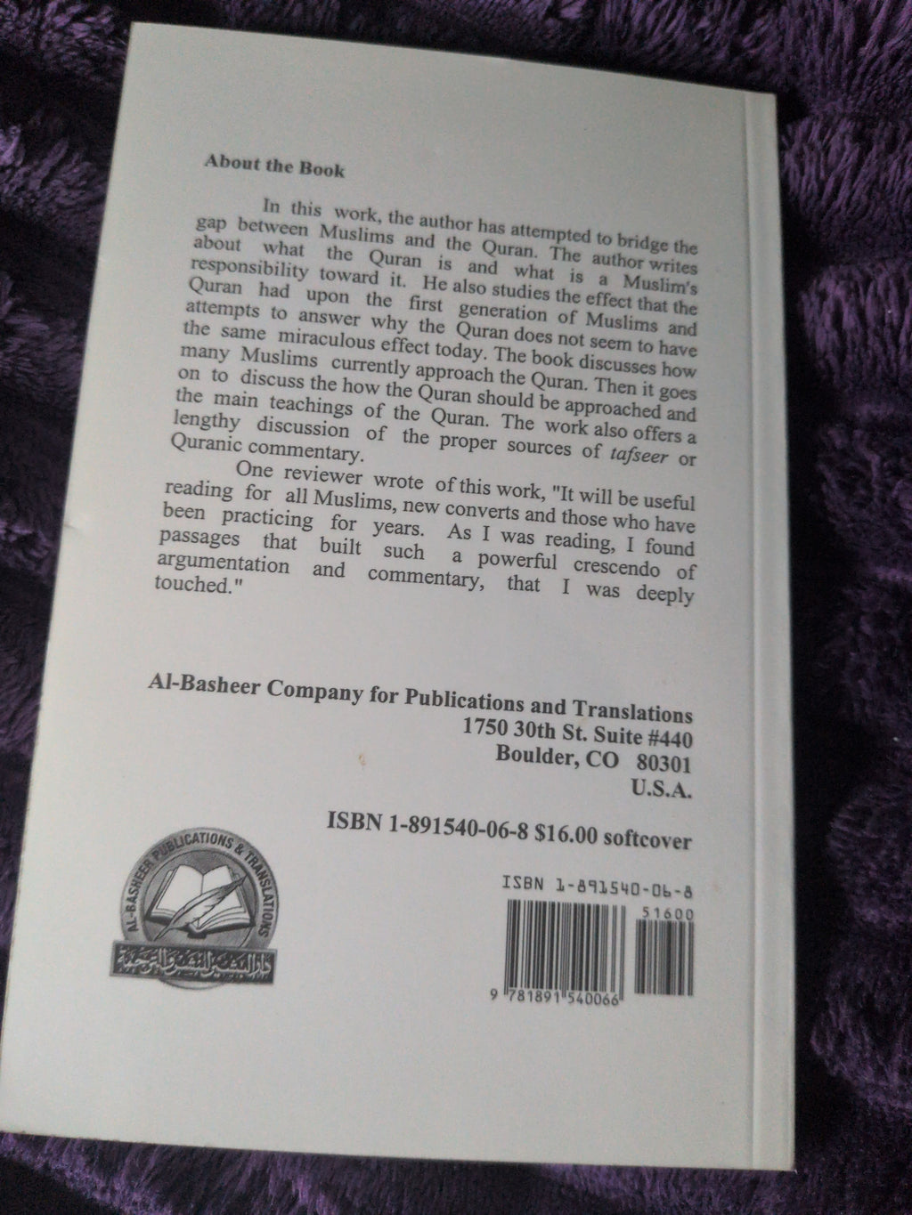 How to Approach and Understand the Quran Jamaal al-Din M. Zarabozo