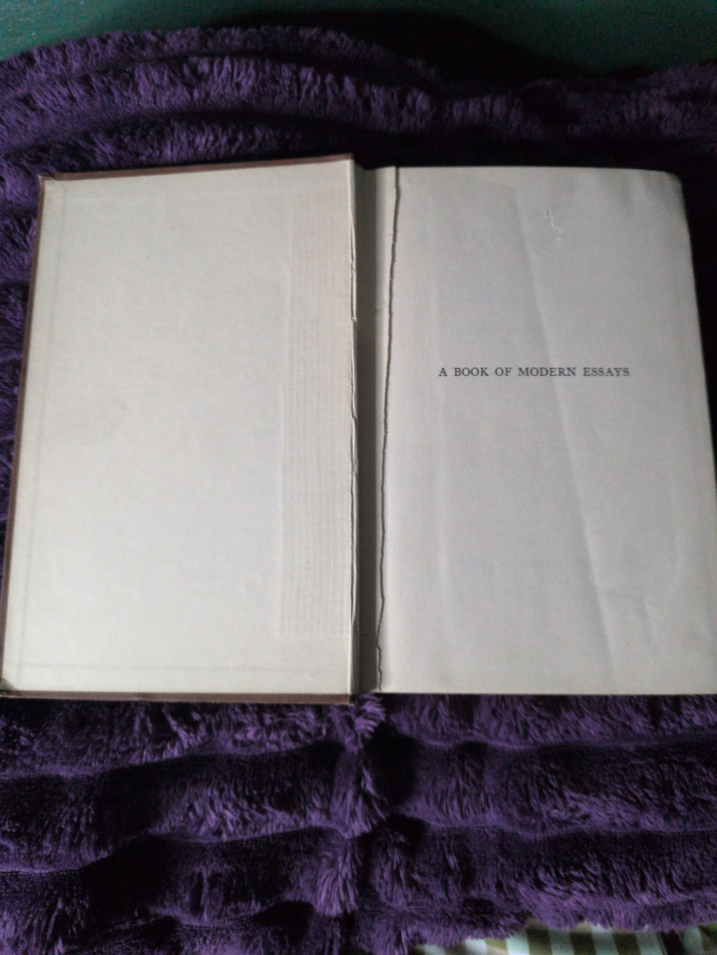 A book of modern essays, ed. by Bruce Welker McCullough and Edwin Berry Burgum. 1926 [Leather Bound] [Leather Bound] Bruce McCullough