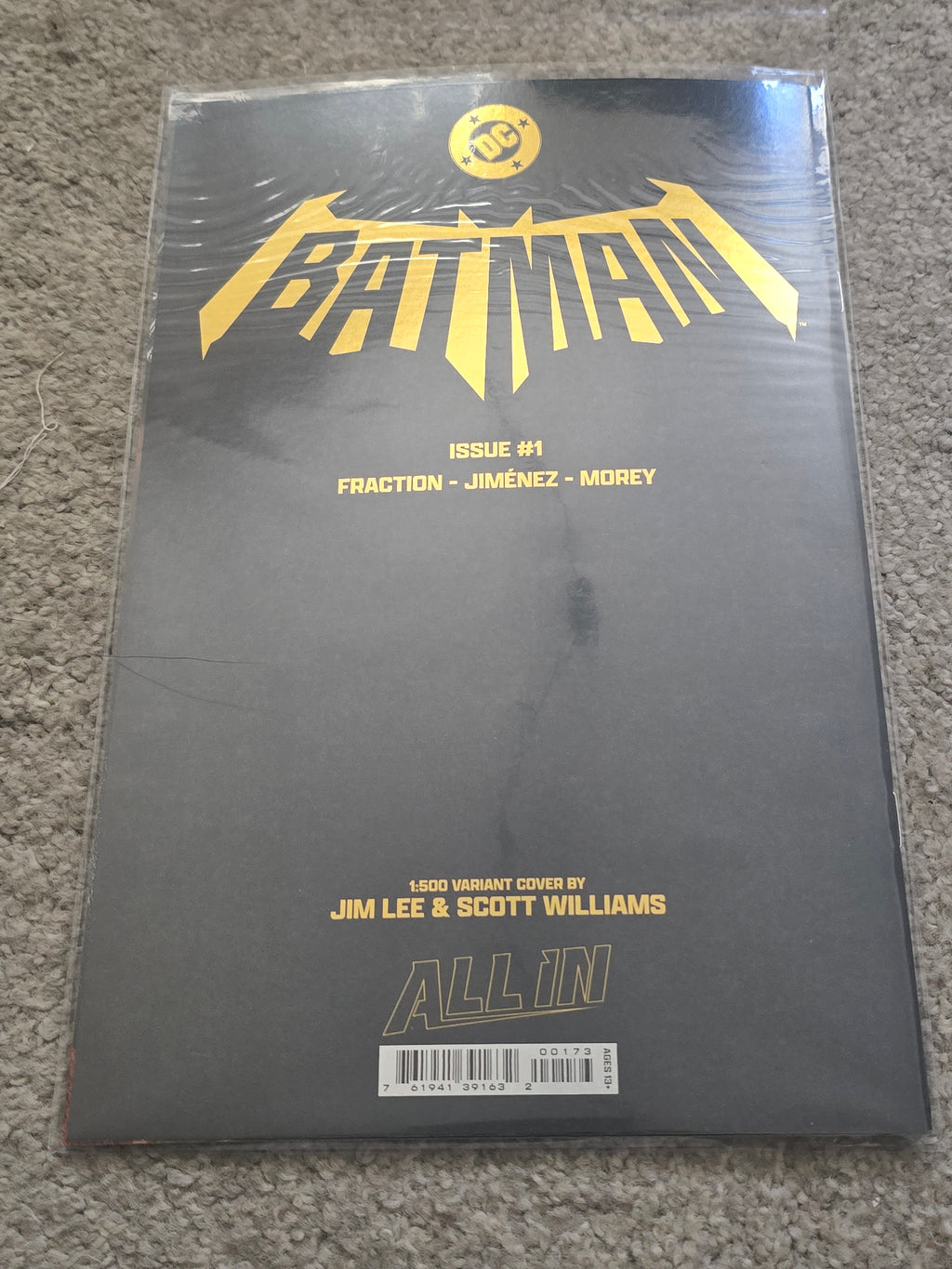 Batman #1 Jim Lee Gold Foil 1:500 Variant