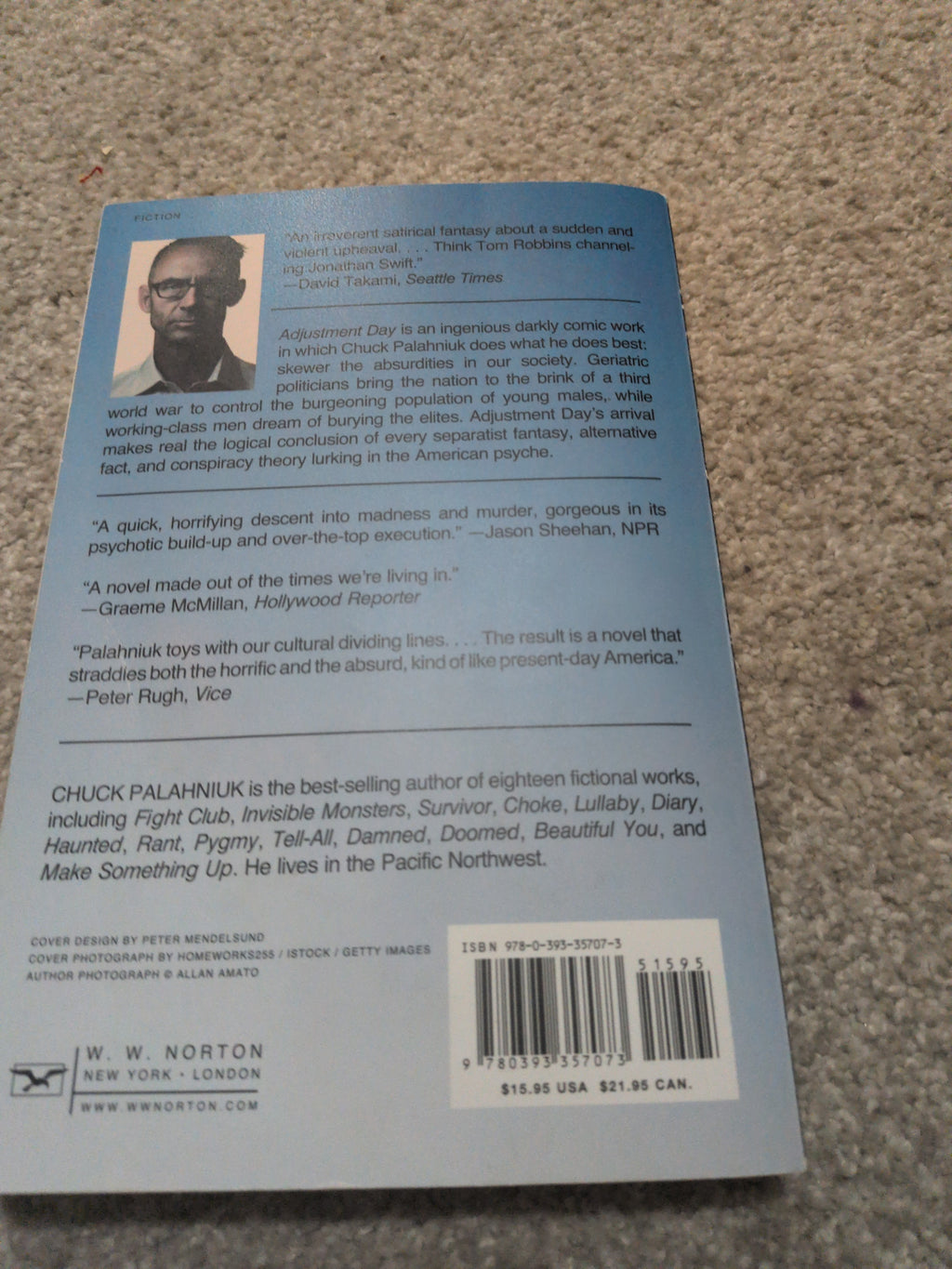 Adjustment Day: A Novel [Paperback] Palahniuk, Chuck