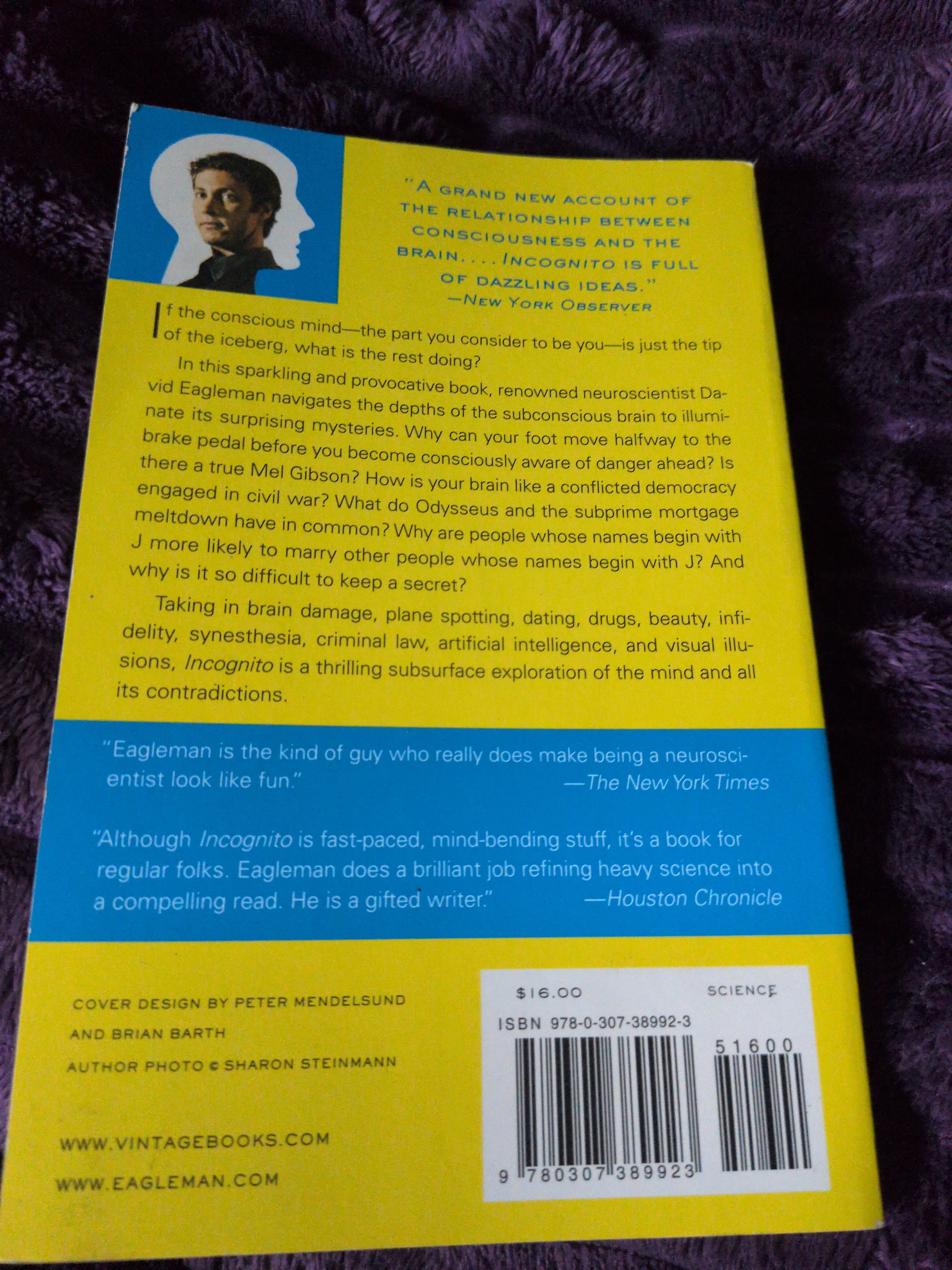 Incognito The Secret Lives of the Brain by David Eagleman
